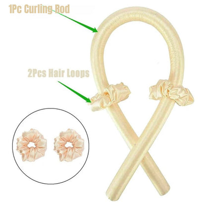 Heatless Curler Sets Curling Rod Headband Silk Curling Ribbon Hair Roller Lazy
