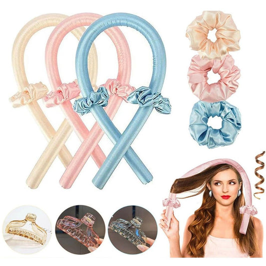 Heatless Curler Sets Curling Rod Headband Silk Curling Ribbon Hair Roller Lazy