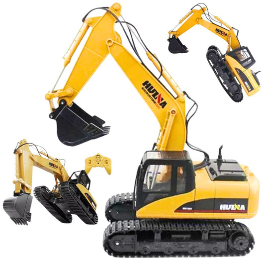 Huina 1550 Remote Control Car Excavator Toy Kids Engineering Digger