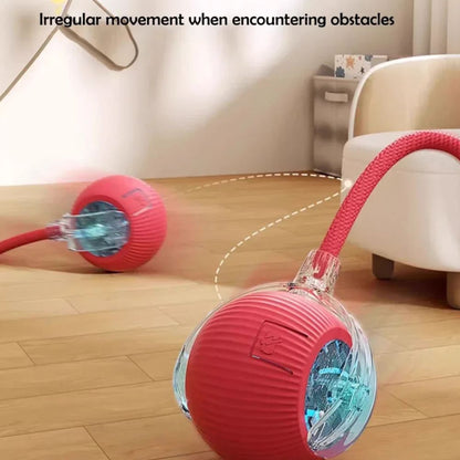 Interactive Dog & Cat Toy Rechargeable Rolling Ball with Fake Tail Pet Fun