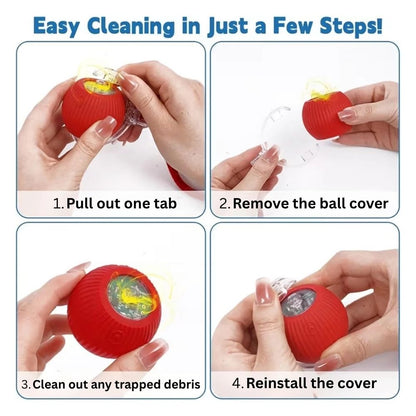 Interactive Dog & Cat Toy Rechargeable Rolling Ball with Fake Tail Pet Fun