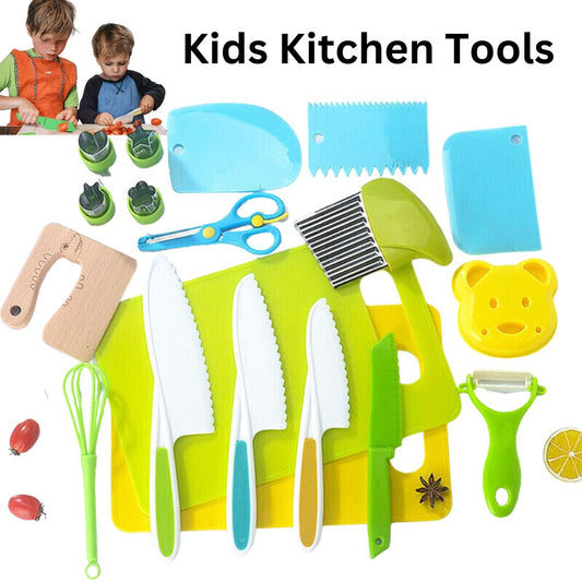 Kids Kitchen Tools Safe Knives Set Perfect for Picnics Real-Toddler Montessori