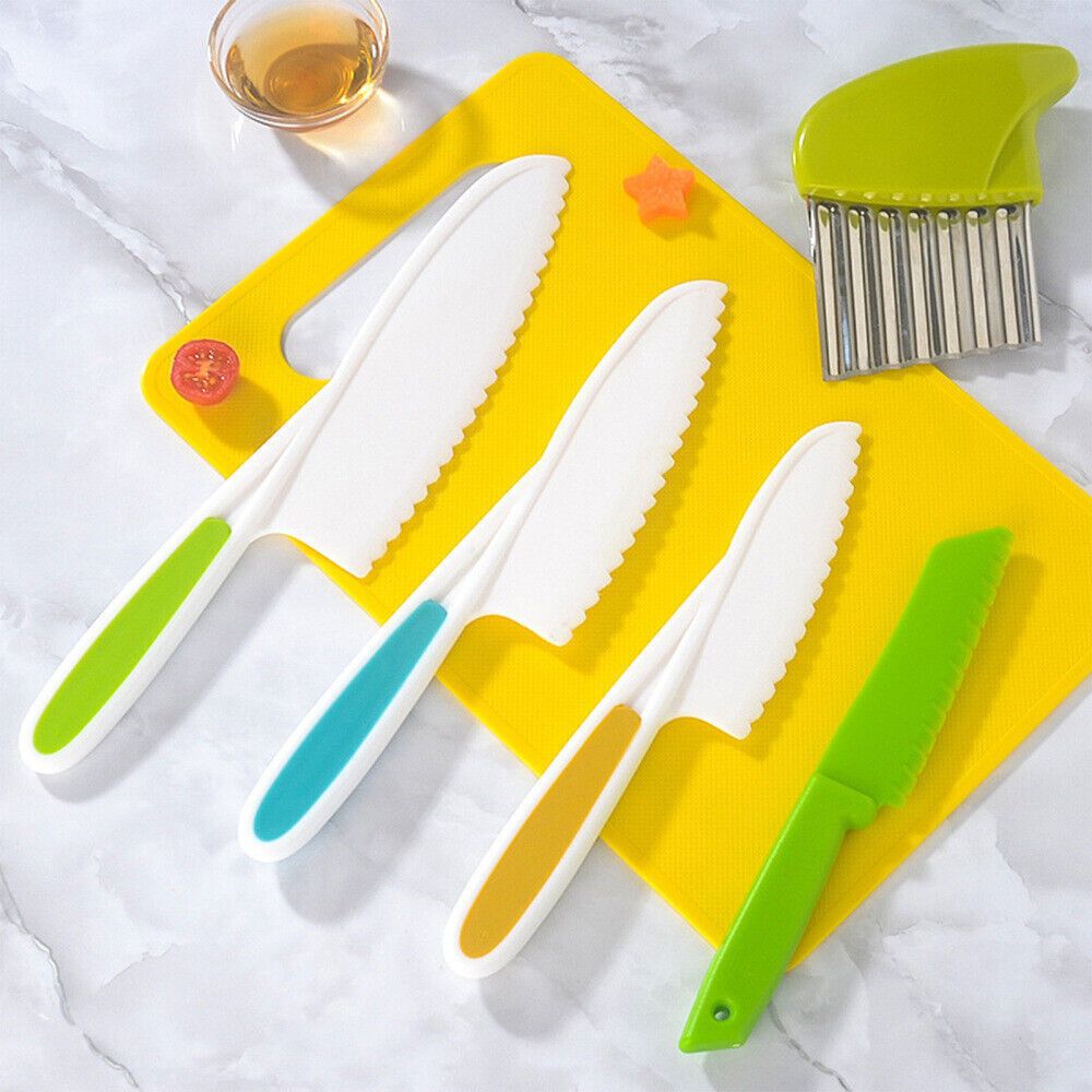 Kids Kitchen Tools Safe Knives Set Perfect for Picnics Real-Toddler Montessori