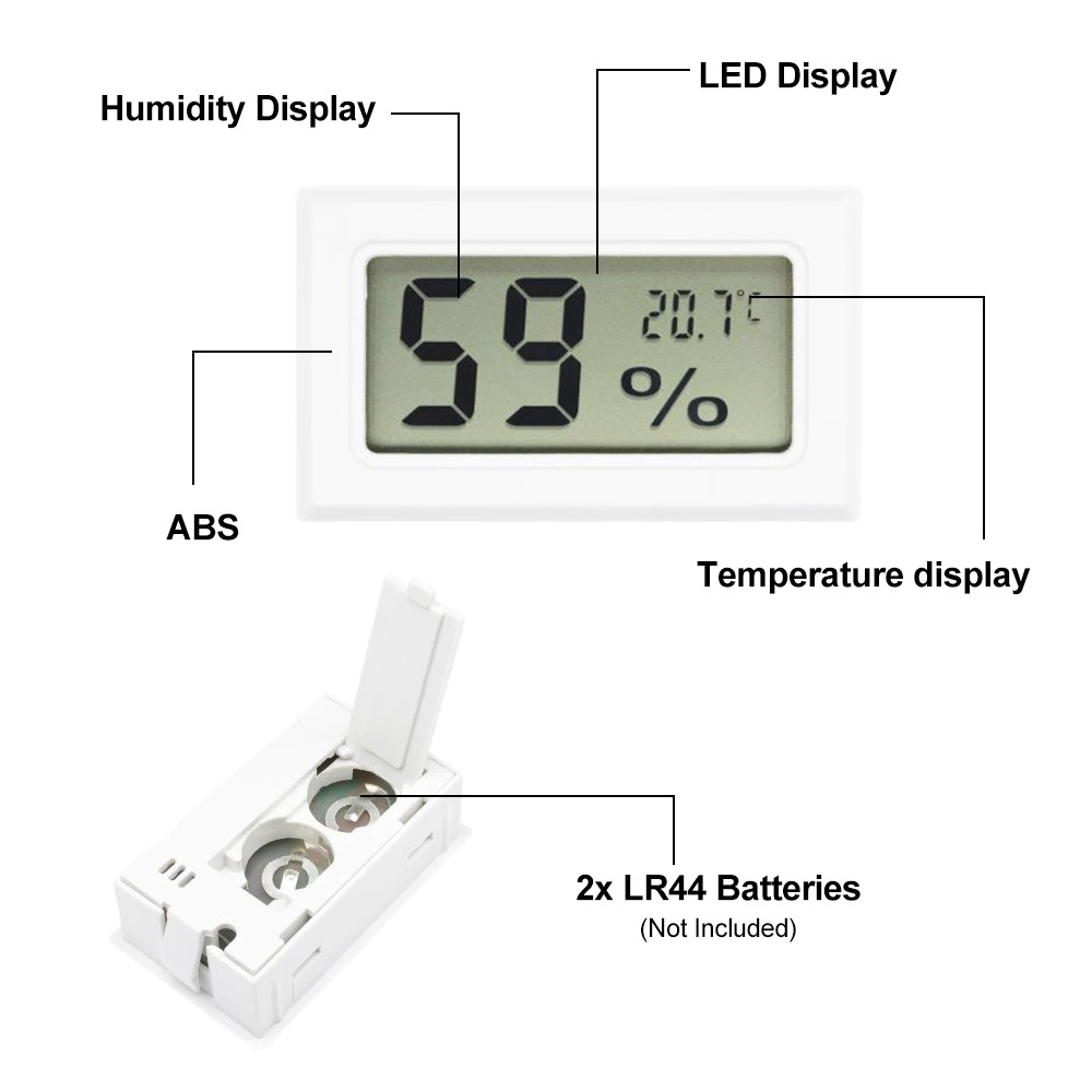 LCD Digital Room Thermometer Hygrometer For Indoor Temperature & Humidity Tester