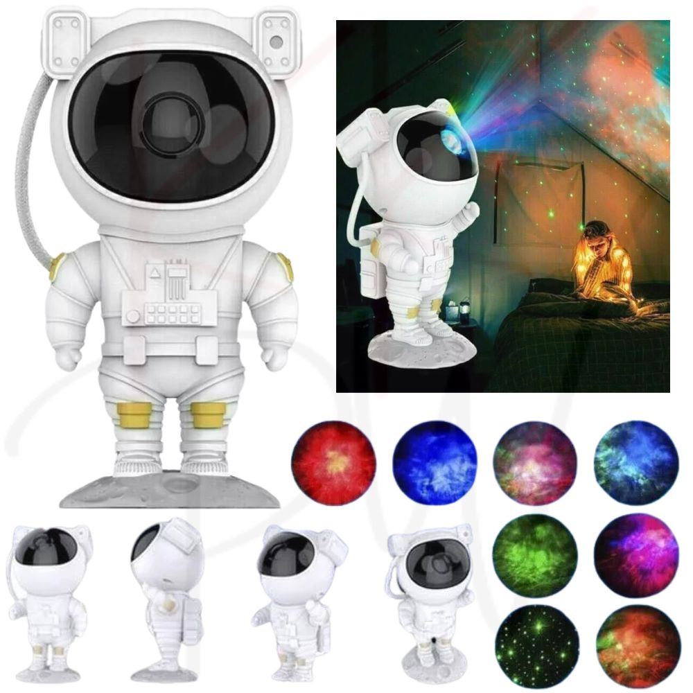 LED Astronaut Night Light Projector USB Starry Bedside Table Lamps