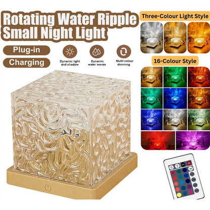 LED Galaxy Projector Light Ocean Wave Night Light Sensory Crystal Lamp for Bedroom