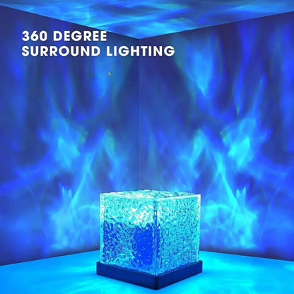 LED Galaxy Projector Light Ocean Wave Night Light Sensory Crystal Lamp for Bedroom