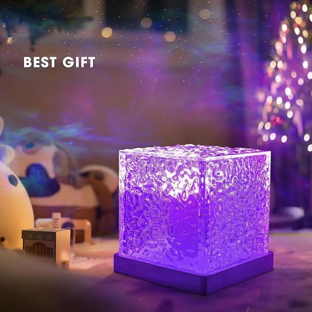 LED Galaxy Projector Light Ocean Wave Night Light Sensory Crystal Lamp for Bedroom