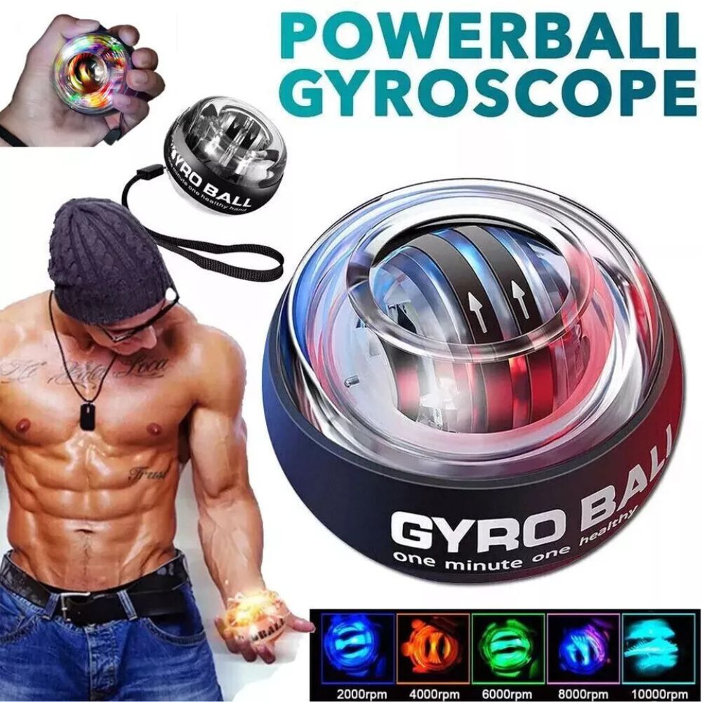 LED Wrist Ball Trainer Gyroscope Bal Relax Muscle Power Gyro Arm Hand Exerciser