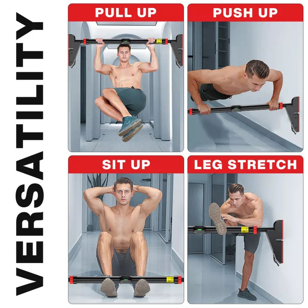 METEOR Pull Up Bar Door Bar Wall Exercise Home Gym Workout Chin Up