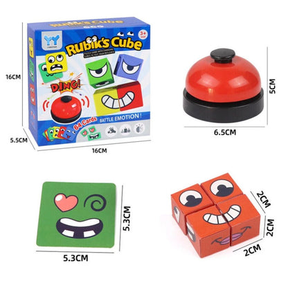 Magic Face Changing Cube Expression Game Puzzle Building Block Matching Toys