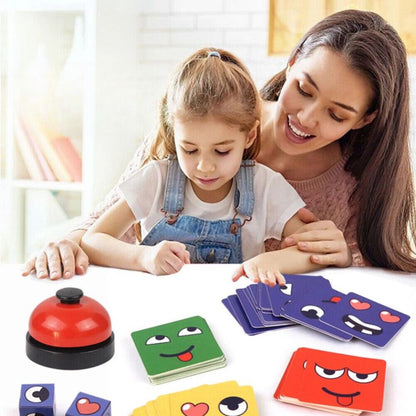 Magic Face Changing Cube Expression Game Puzzle Building Block Matching Toys