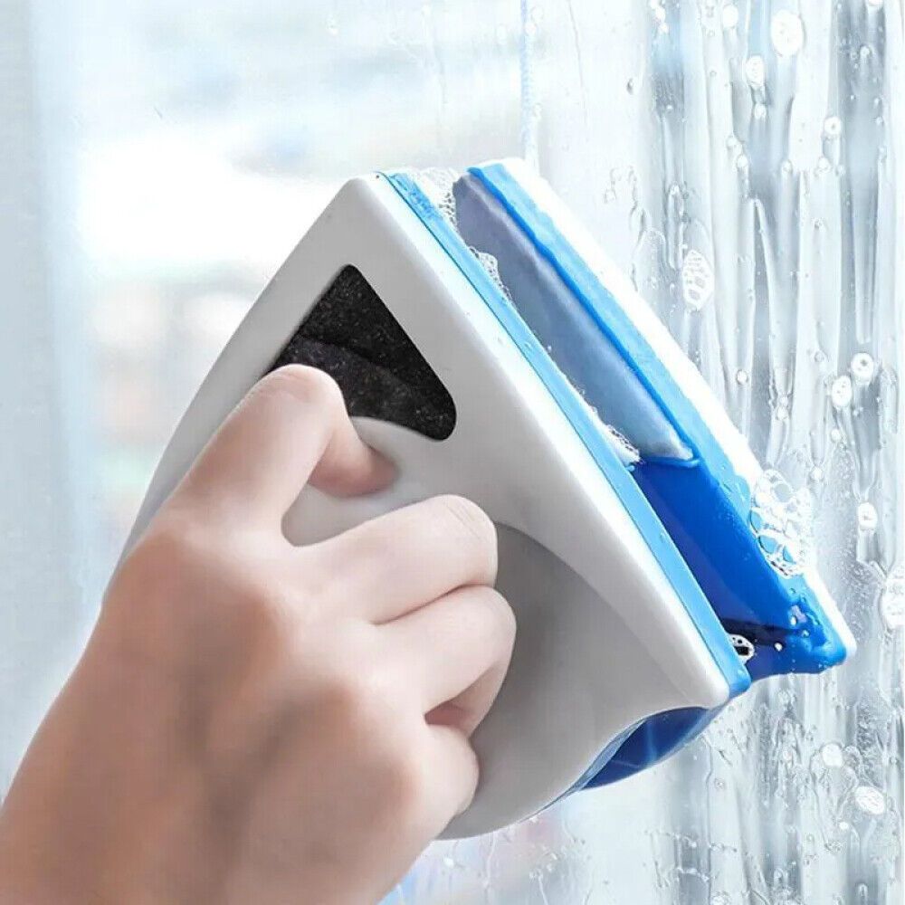 Magnetic Double Side Window Glass Wiper Cleaner Surface Cleaning Brush Car Tool