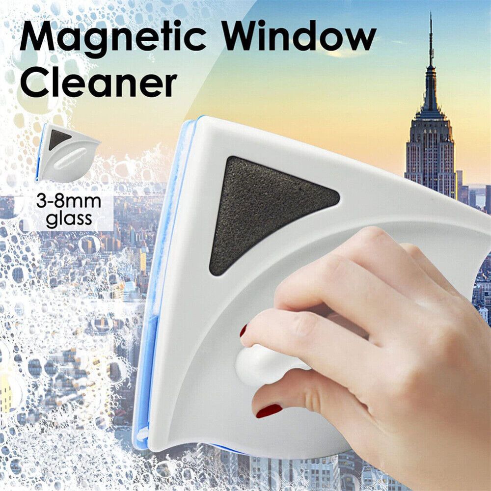 Magnetic Double Side Window Glass Wiper Cleaner Surface Cleaning Brush Car Tool