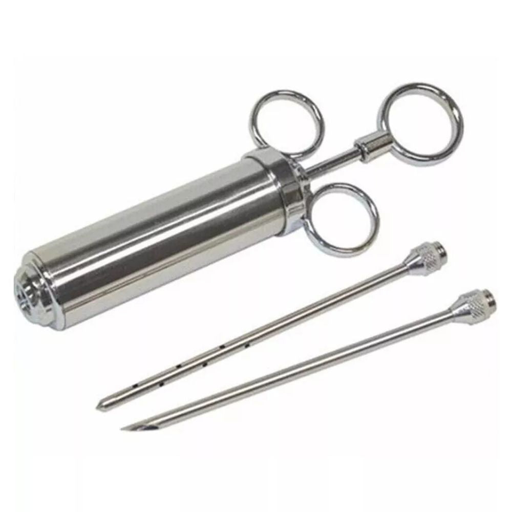 Meat Seasoning Injector Syringe BBQ Tool Kit Marinade Turkey Basting Flavor Food