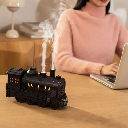 Mini Train Aroma Essential Oil Diffuser Air Humidifier with Light For Home/Office