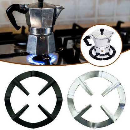 Moka Pot Holder Coffee Stand Shelf Stovetop Simmer Ring Support Tool Reducer