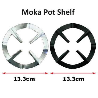 Moka Pot Holder Coffee Stand Shelf Stovetop Simmer Ring Support Tool Reducer