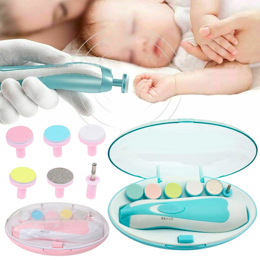 Newborn Electric Baby Nail Trimmer Infant Safe Grinder Clipper Tools Set