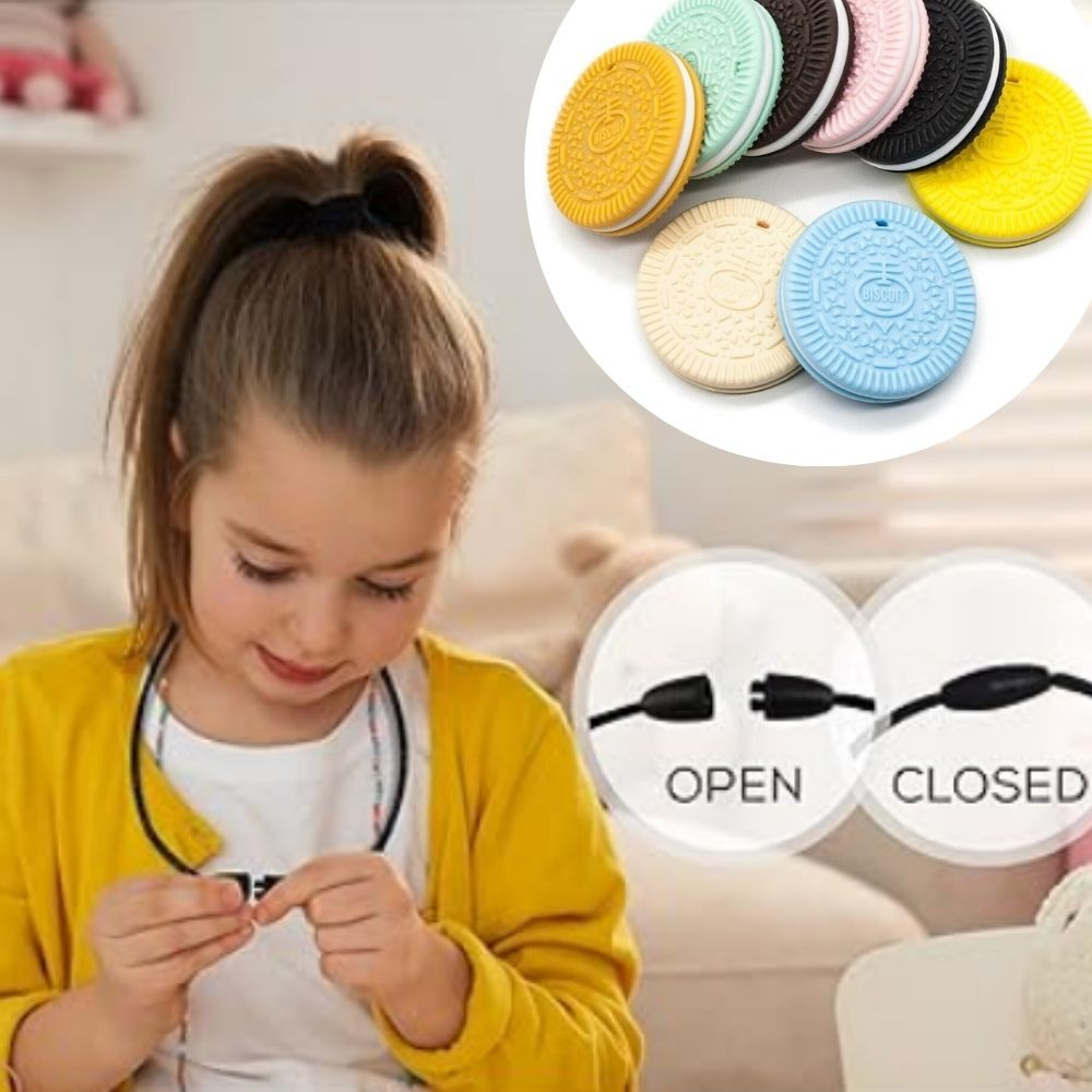 Oreo Sensory Chew Necklace For Biting, Teething, Autism, ADHD & Fidgeting