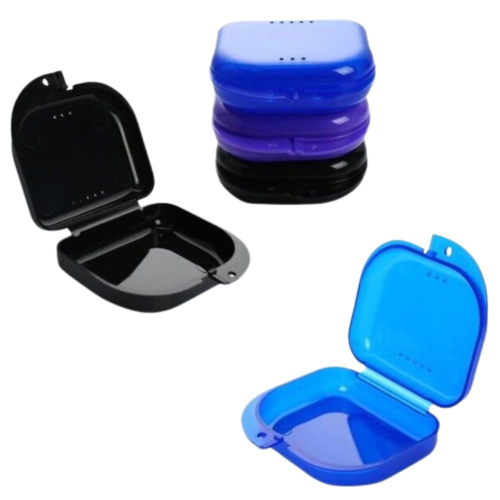 50x Dental Retainer & Denture Storage Cases - Small Containers For Mouthguards & Orthodontics