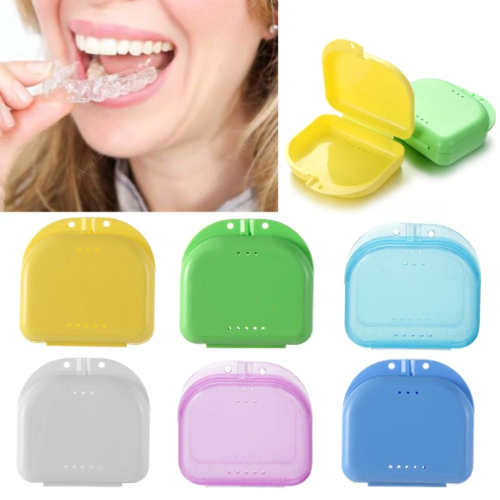 Orthodontic Retainer Box Teeth Mouth Denture Dental Case Guard Storage Sport Multi Colour