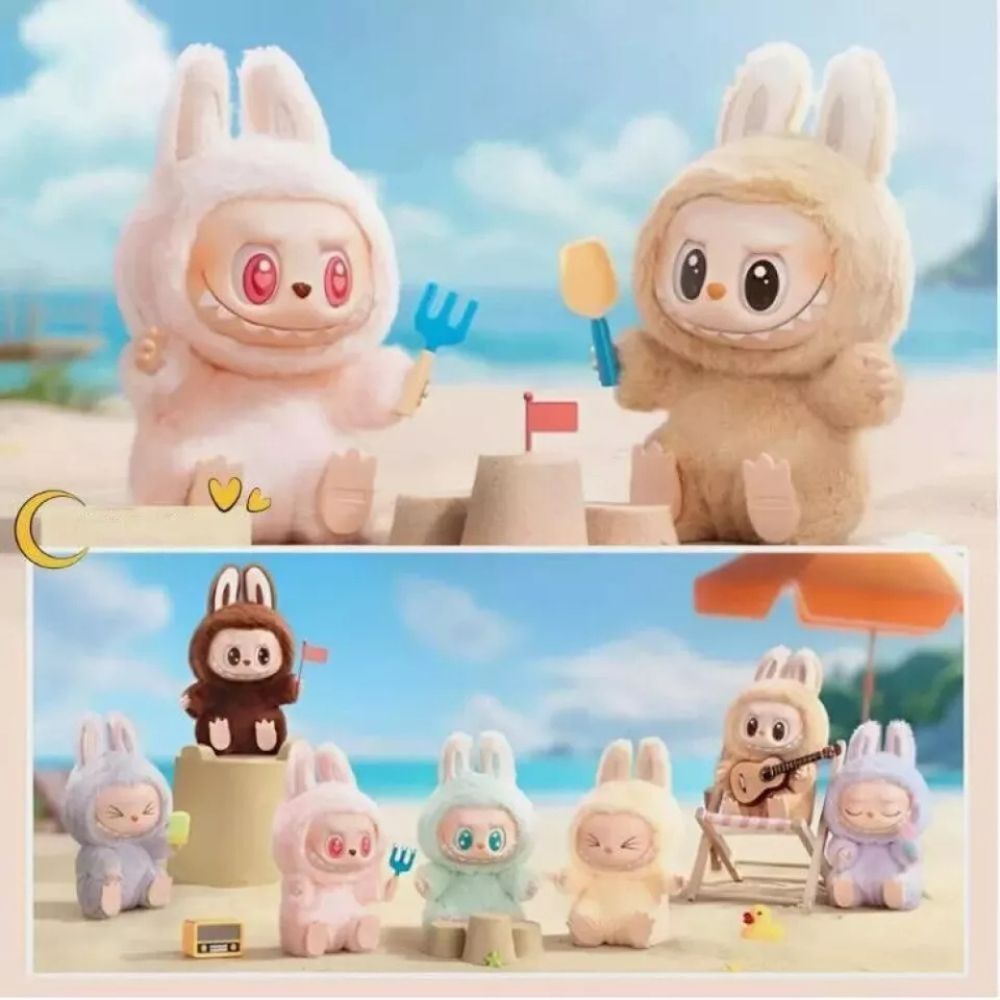 POP MART LABUBU The Monsters Keychain Gift Toys Exciting Macaron Plush Dolls