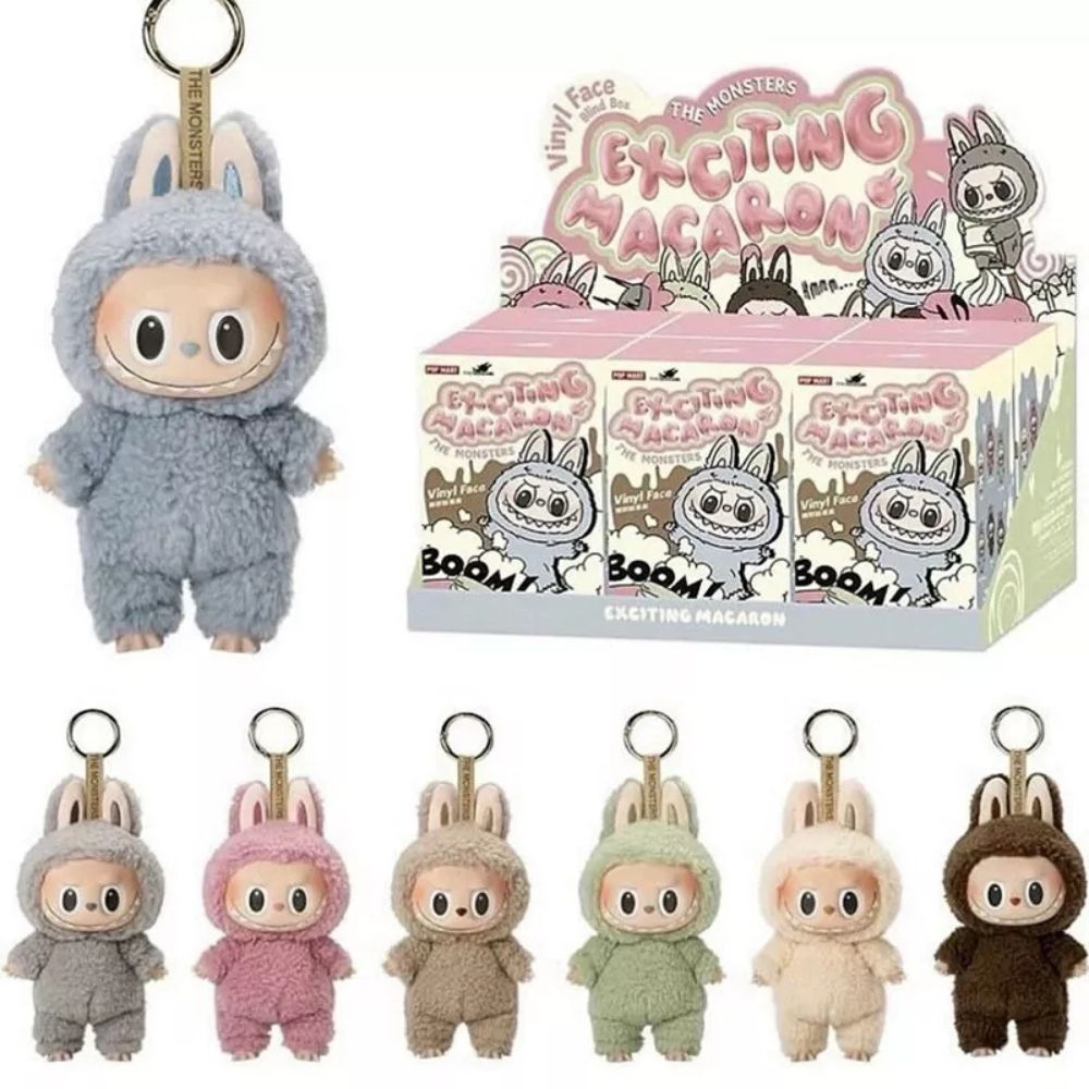 POP MART LABUBU The Monsters Keychain Gift Toys Exciting Macaron Plush Dolls