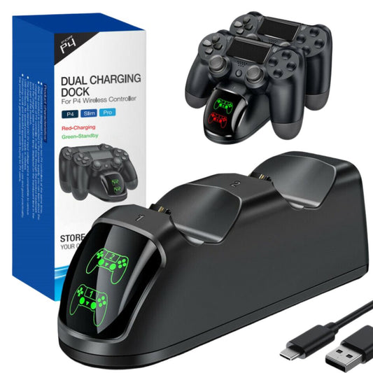 PS4 Controller Dual Fast Charger Dock Station PlayStation 4 Charging Stand