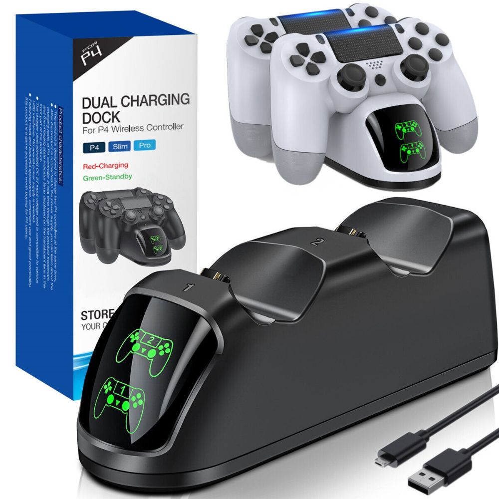 PS4 Controller Dual Fast Charger Dock Station PlayStation 4 Charging Stand