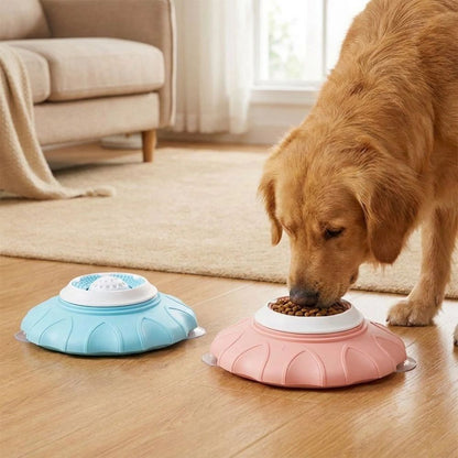 Pet Liquid Food Slow Feeder Licking Dispenser, Rolling Ball-in Lick Bowl Anti-Slip