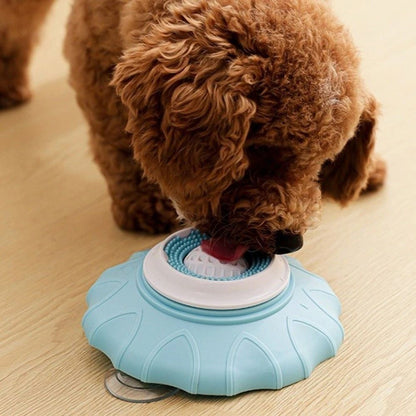Pet Liquid Food Slow Feeder Licking Dispenser, Rolling Ball-in Lick Bowl Anti-Slip