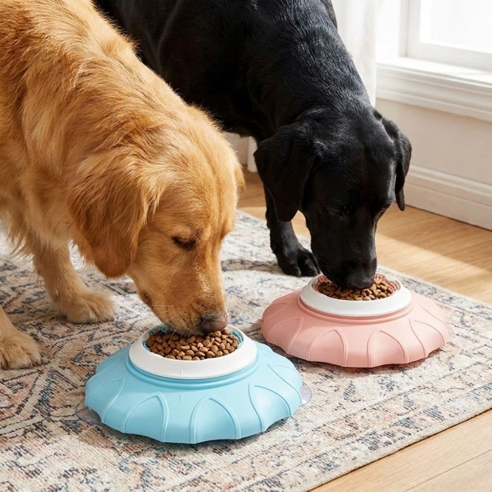Pet Liquid Food Slow Feeder Licking Dispenser, Rolling Ball-in Lick Bowl Anti-Slip