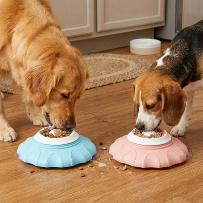 Pet Liquid Food Slow Feeder Licking Dispenser, Rolling Ball-in Lick Bowl Anti-Slip