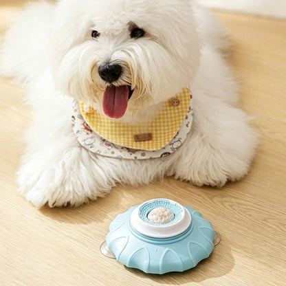 Pet Liquid Food Slow Feeder Licking Dispenser, Rolling Ball-in Lick Bowl Anti-Slip