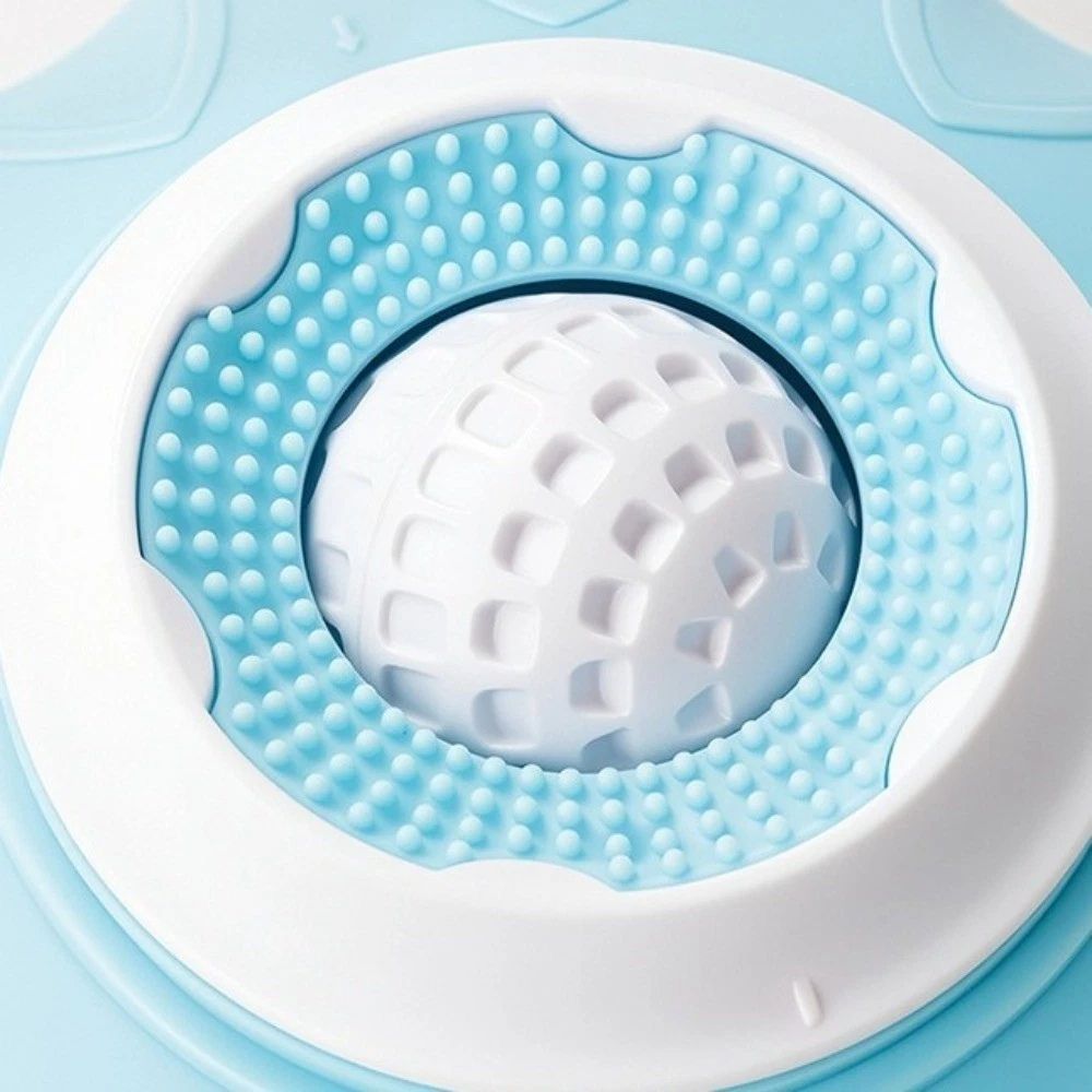 Pet Liquid Food Slow Feeder Licking Dispenser, Rolling Ball-in Lick Bowl Anti-Slip