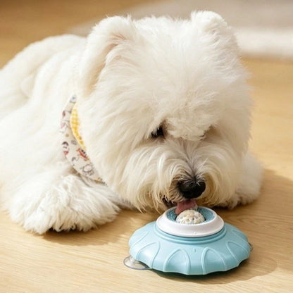 Pet Liquid Food Slow Feeder Licking Dispenser, Rolling Ball-in Lick Bowl Anti-Slip