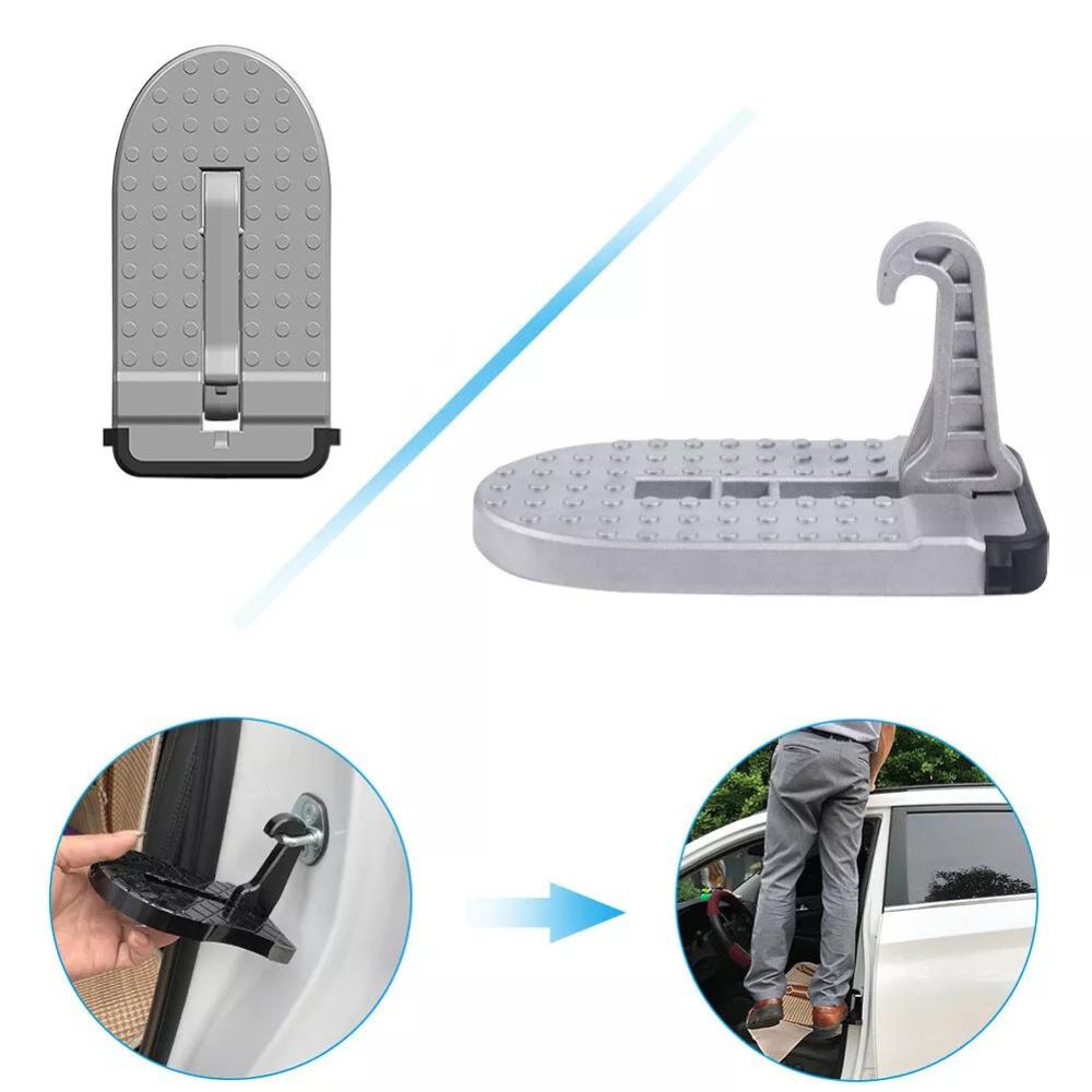 Portable Car Hook Step Ladder Latch Door Folding Foot Pedal Truck SUV Jeep