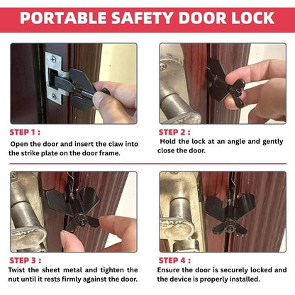 Portable Safe-Lock Door Lock Security Safety Travel Hotel Home Addalock