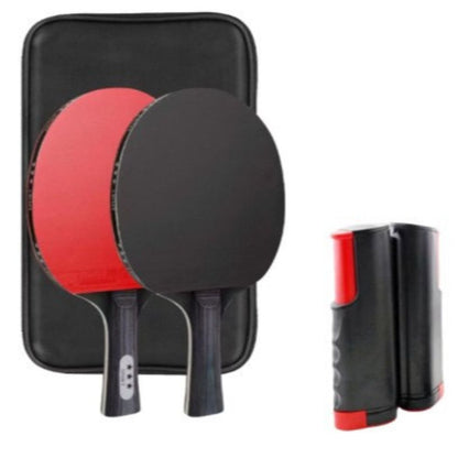 Portable Table Tennis Kit Ping Pong Set Instant Retractable Net Rack + 2 Bats + 4 Balls