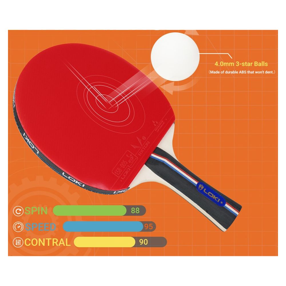 Portable Table Tennis Set – Retractable Net, 2 Bats & 3 Balls in Carry Bag, Fits Any Table