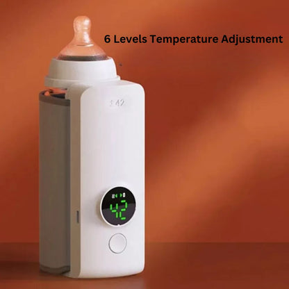 Portable USB Rechargeable Baby Bottle Warmer with Temperature Display Milk Heater