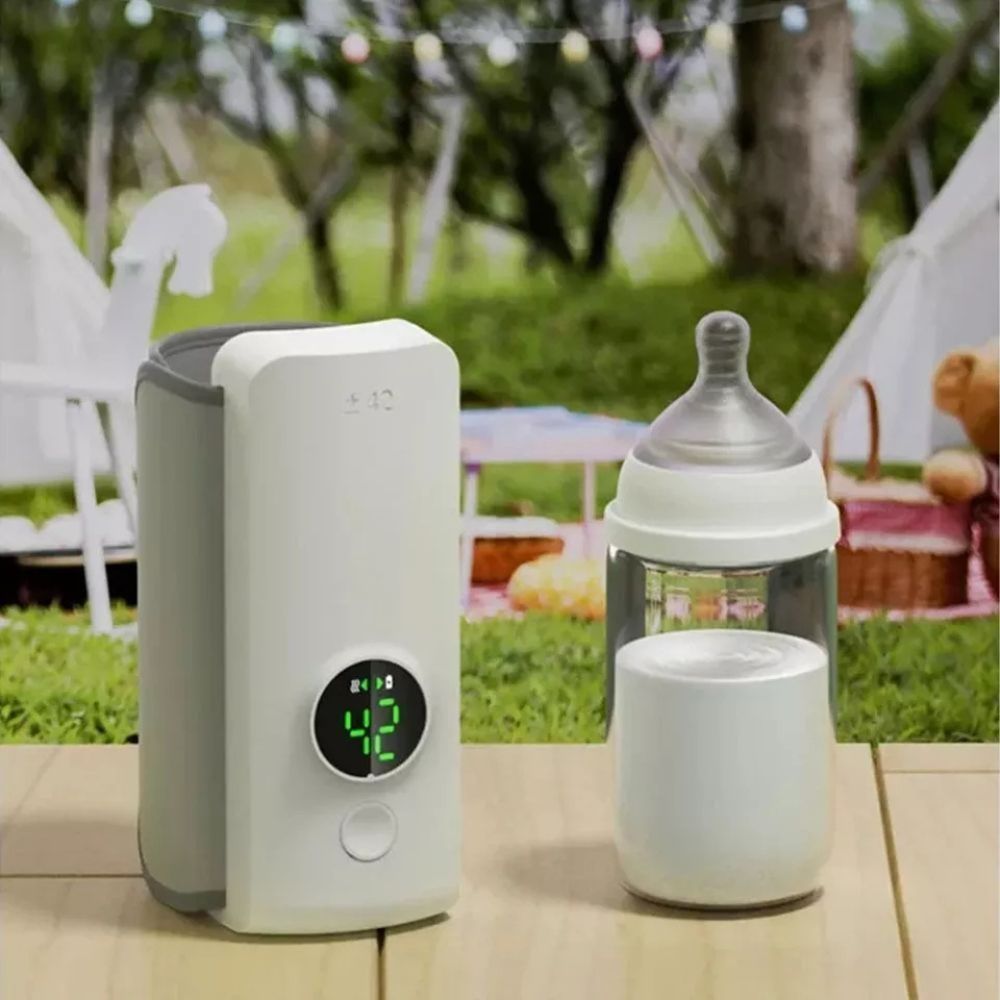 Portable USB Rechargeable Baby Bottle Warmer with Temperature Display Milk Heater