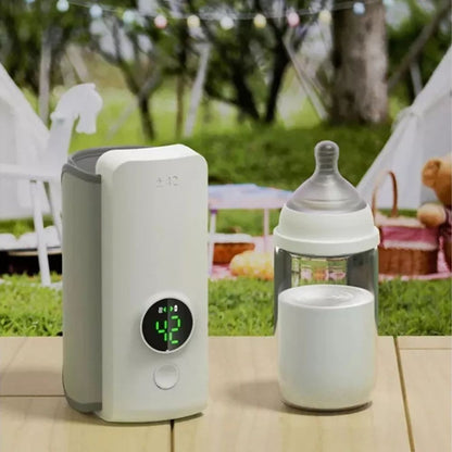 Portable USB Rechargeable Baby Bottle Warmer with Temperature Display Milk Heater