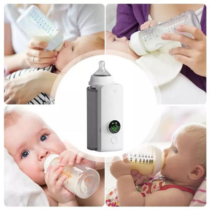 Portable USB Rechargeable Baby Bottle Warmer with Temperature Display Milk Heater