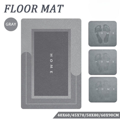 Quick Drying Floor Mat Super Absorbent Soft Non-Slip Diatom Mud Bath Floor Mat