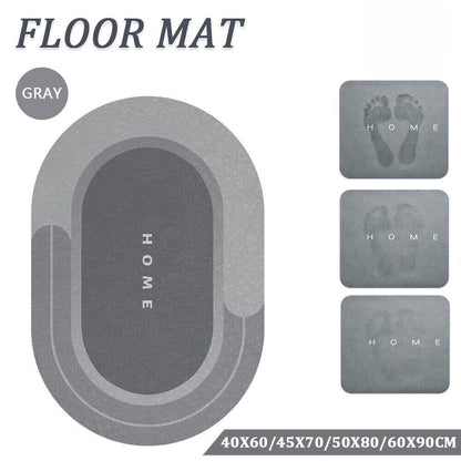 Quick Drying Floor Mat Super Absorbent Soft Non-Slip Diatom Mud Bath Floor Mat