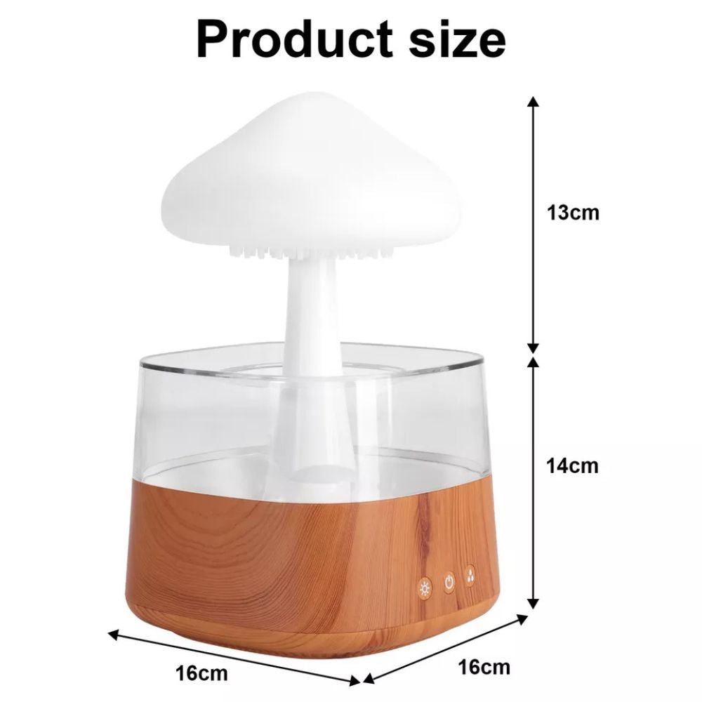 Rain Cloud Humidifier Desk Lamp Relaxing Aromatherapy USB Raindrop Sound Diffuser