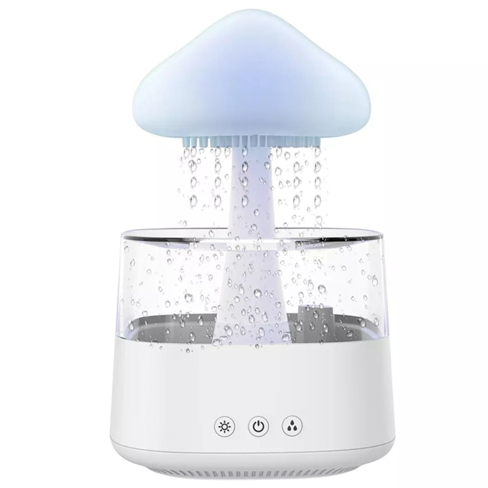 Rain Cloud Humidifier Desk Lamp Relaxing Aromatherapy USB Raindrop Sound Diffuser