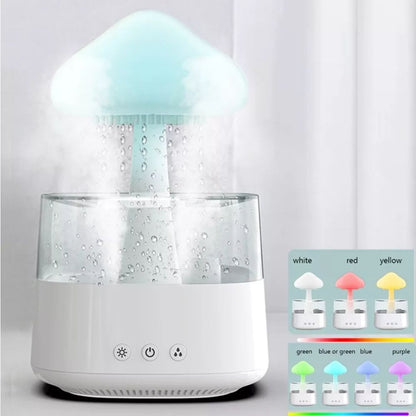 Rain Cloud Humidifier Desk Lamp Relaxing Aromatherapy USB Raindrop Sound Diffuser